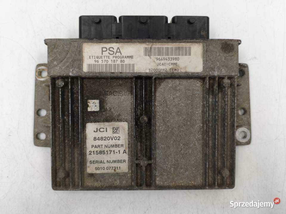 Sterownik Silnika Citroen Berlingo 14 8v KFW Wyszków