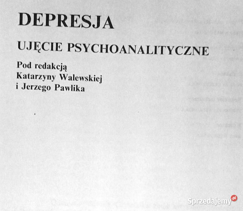 Depresja Ujęcie psychoanalityczne Katarzyna