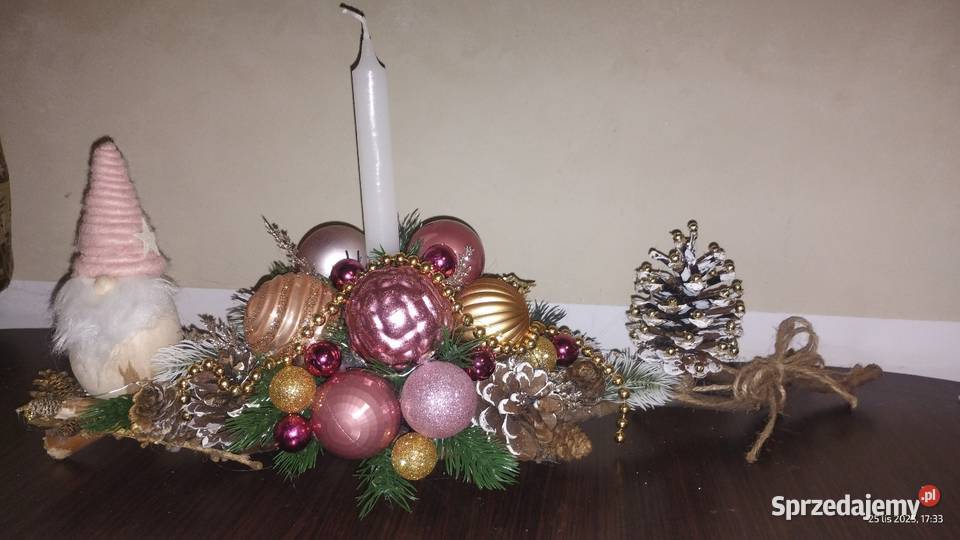 Stroik świąteczny bożonarodzeniowy na komodę Koszyce