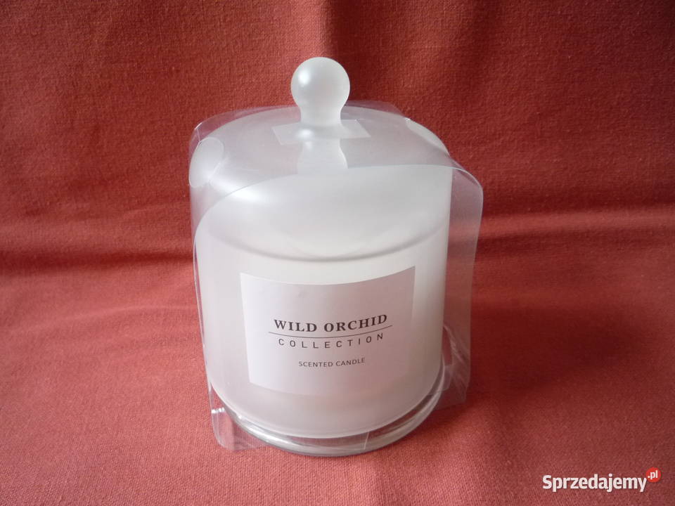 Duża Biała Świeca zapachowa w kloszu 170g Wild Szczecin