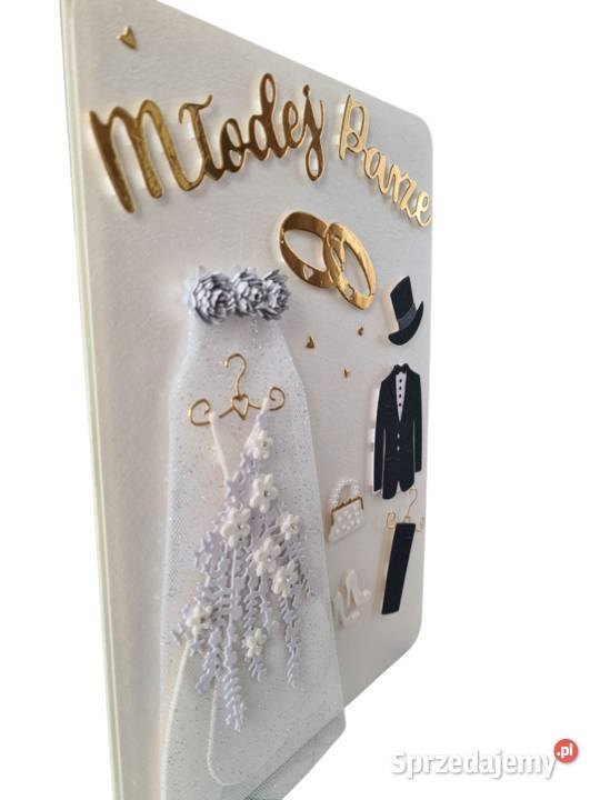 Kartka ślubna z welonem Brzeziny