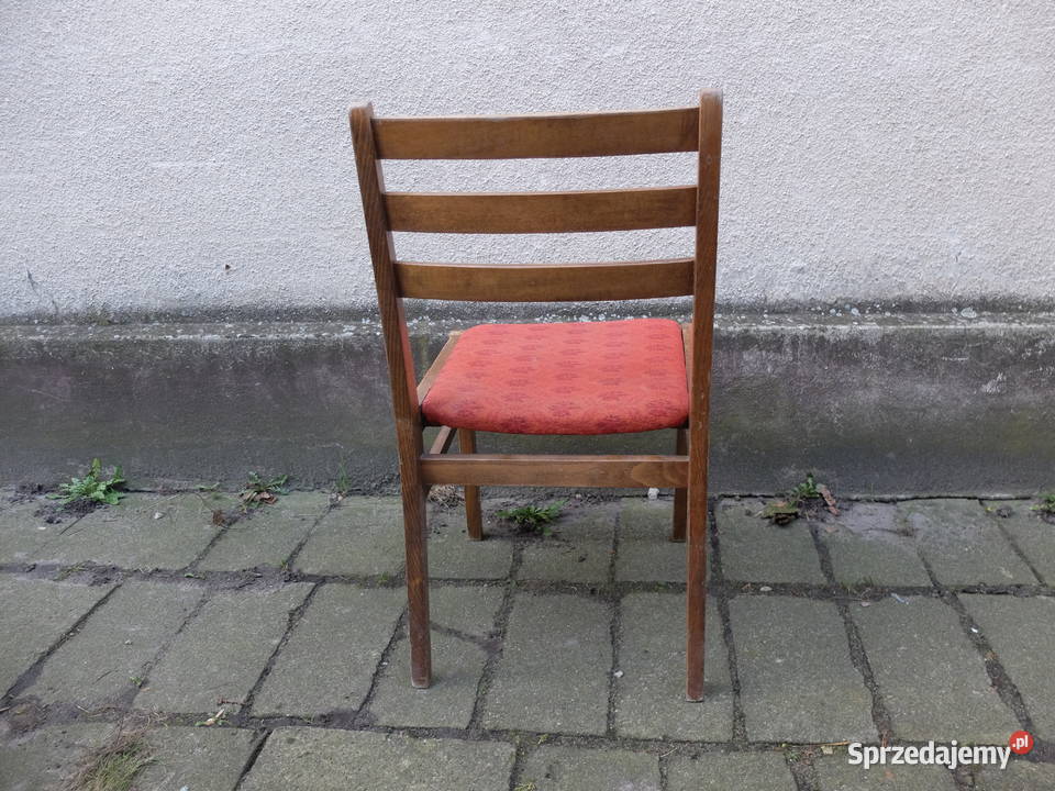 Polskie krzesło z okresu PRL 839 45cm wielkopolskie Kościan