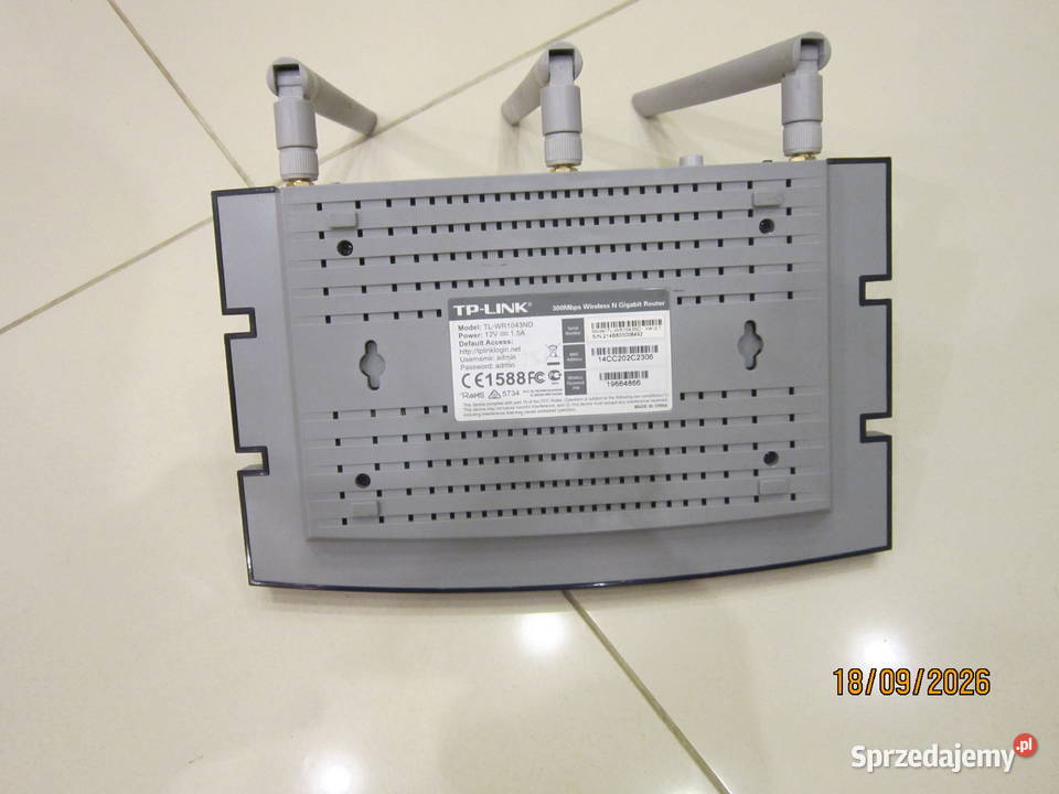 Bezprzewodowy router standard N 450Mbs Warszawa sprzedam