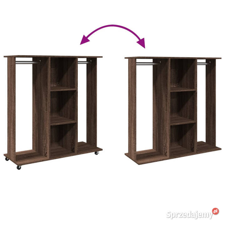 Szafa na kółkach brązowy dąb 102x38x110 WM848037 sprzedam