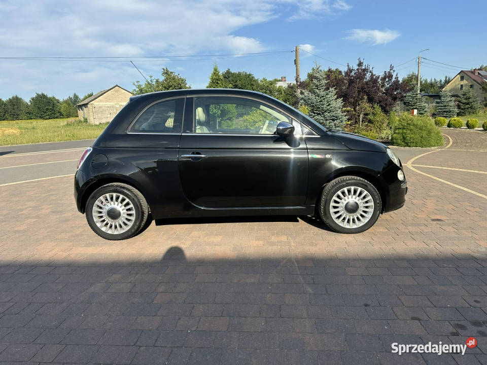 Fiat 500 I 2007 czarny mazowieckie Lipówki