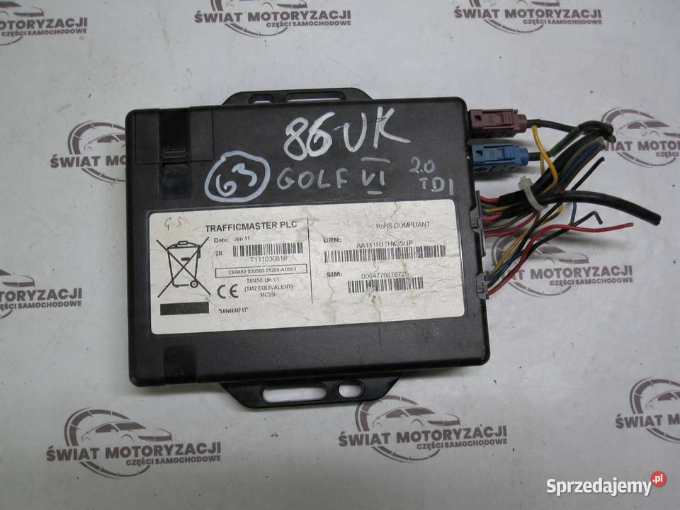 VW GOLF VI 11r moduł sterownik PLC T111030816 świętokrzyskie