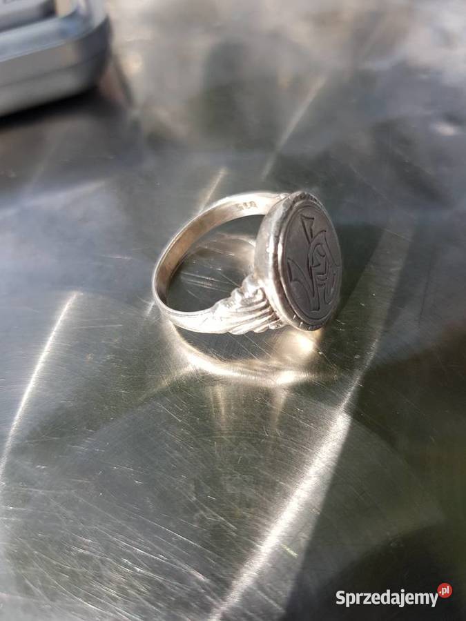 SrebroPiękny sygnet Pani Pana Barlinek