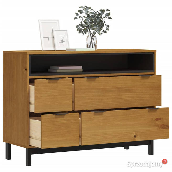 Komoda FLAM 110x40x80 lite drewno sosnowe Warszawa