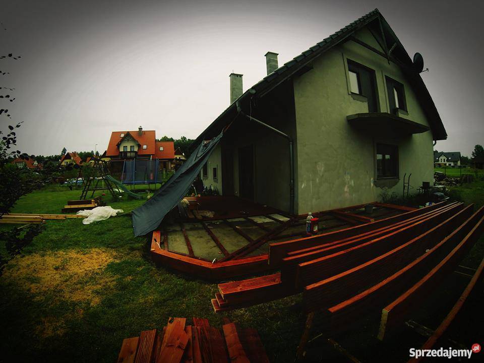 Tarasy drewniane modrzew płoty pergole wiaty dolnośląskie Jelenia Góra sprzedam