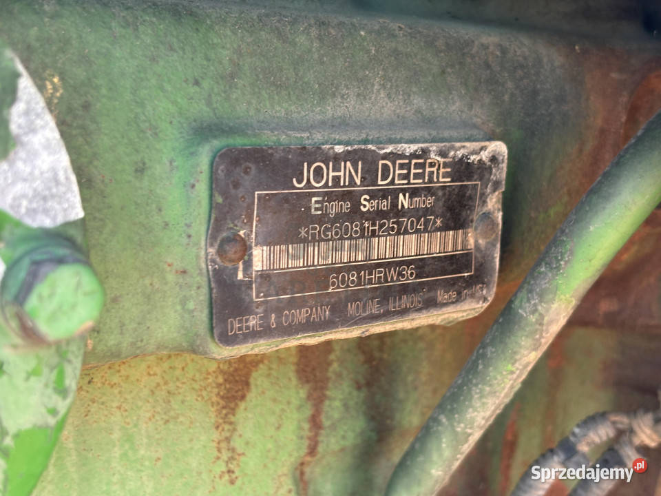 John Deere 6081HRW36 Słupek Silnik Głowica Blok wielkopolskie Jastrzębniki