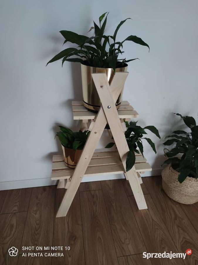 Kwietnik drewniany drabinka na kwiaty Zduńska Wola
