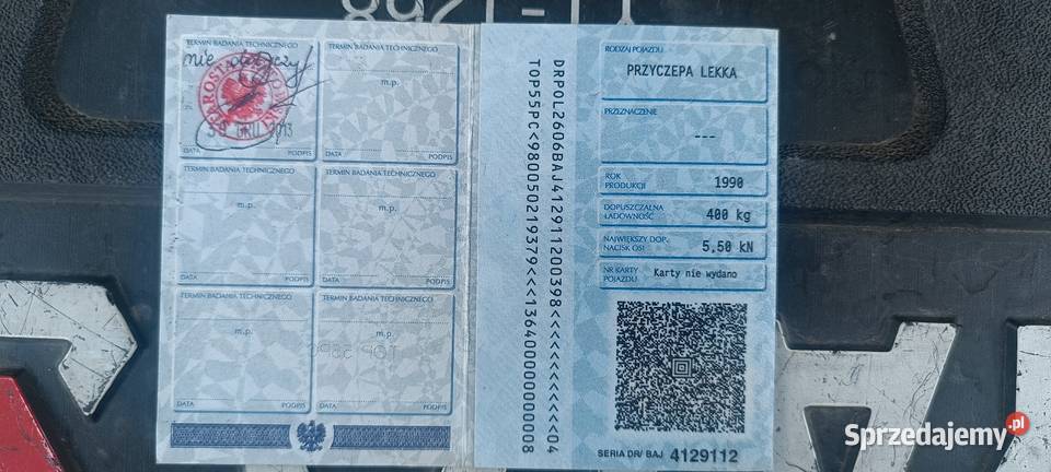 Przyczepka samochodowa 2 świętokrzyskie Baćkowice