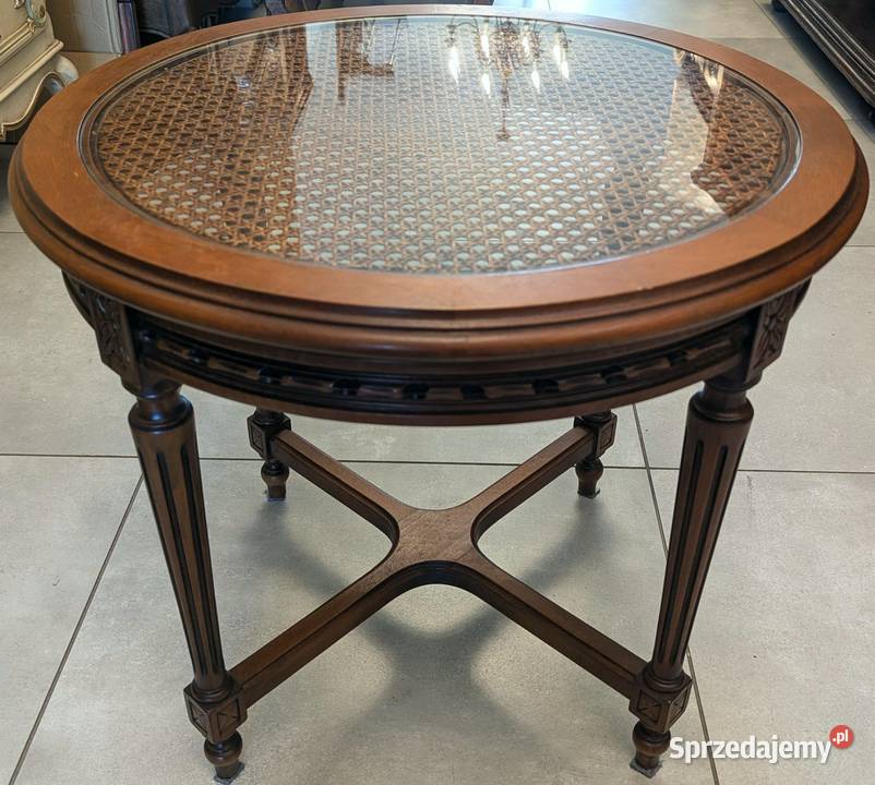Piękny okrągły stolik empire orzechsklep Dąbrowa śląskie Dąbrowa Górnicza
