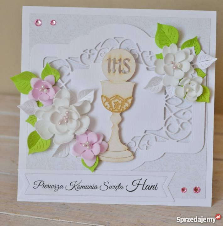 Kartka na Pierwszą Komunię Świętą ręcznie sprzedam