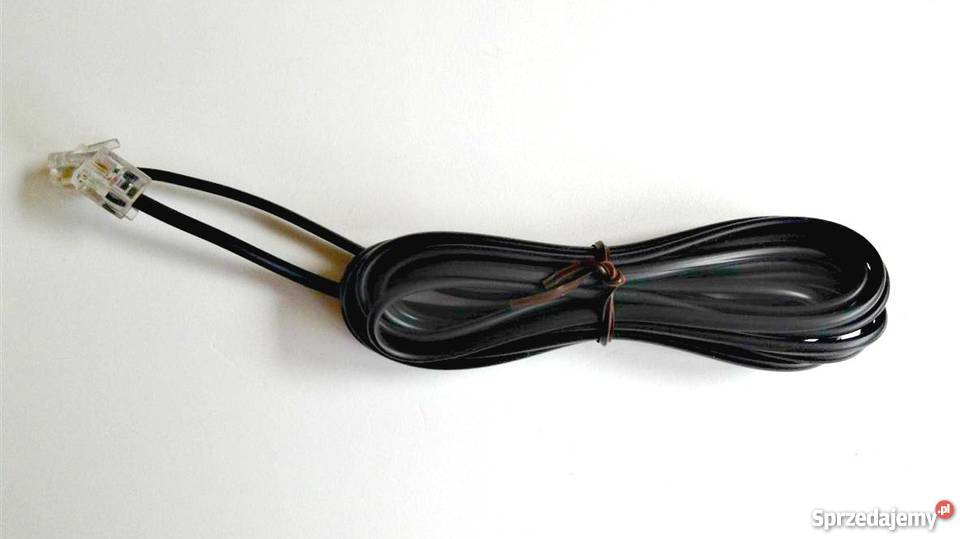 Kabel telefoniczny - 3 m - szary