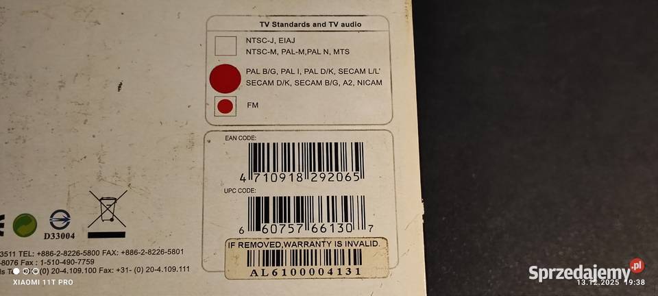 Tuner TV PCI Leadtek WinFast TV2000 XP Chełmża