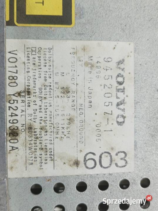 RADIO 9452057 Volvo V70 II 19992007