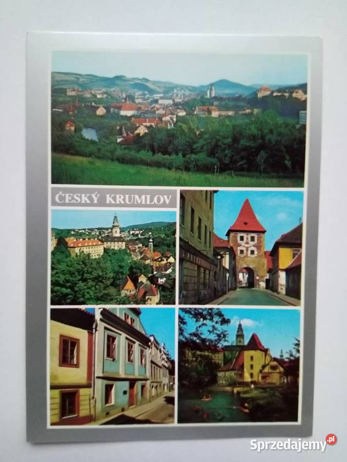 Pocztówka z Czeskiego Krumlowa z lat 8090tych Pocztówki i karty telefoniczne Antyki, Sztuka, Kolekcje Dąbrowa Górnicza