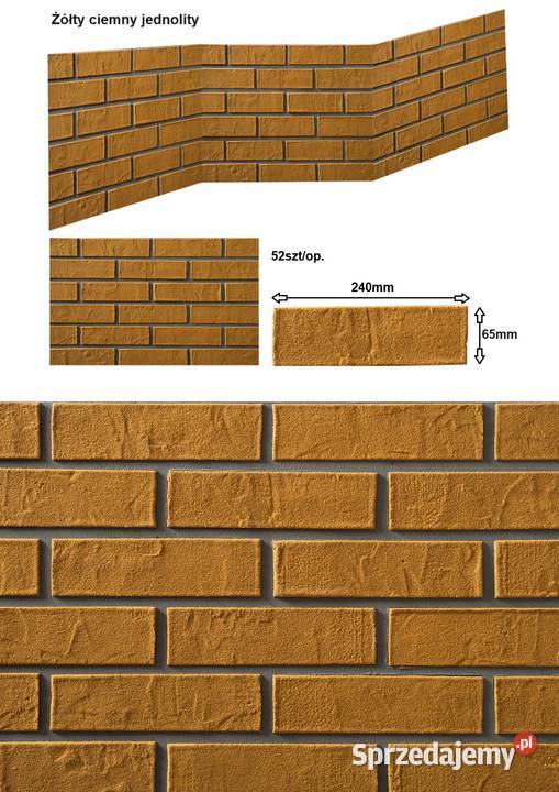 Cegła Classic Żółty ciemny jednolity śląskie Międzyrzecze