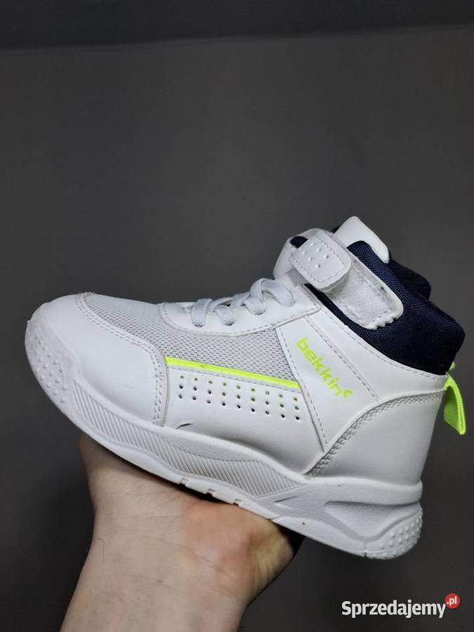 Bekkin 27 białe sportowe buciki dziecięce