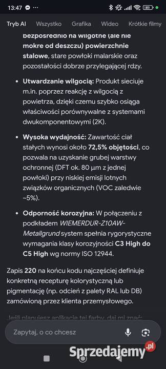 Farba nawierzchniowa antykorozyjna Geholit Bolków