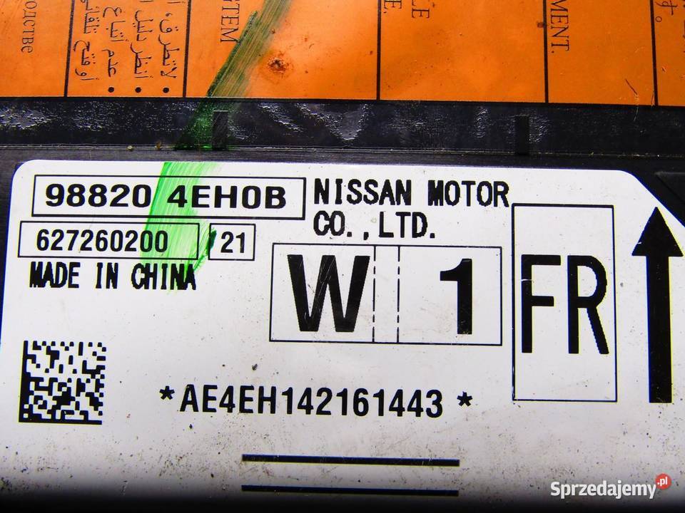 STEROWNIK MODUŁ SENSOR PODUSZEK AIRBAG NISSAN sprzedam