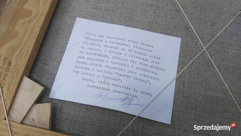 Obraz Pejzaż z dedykacją NIWIŃSKI Jeżowe