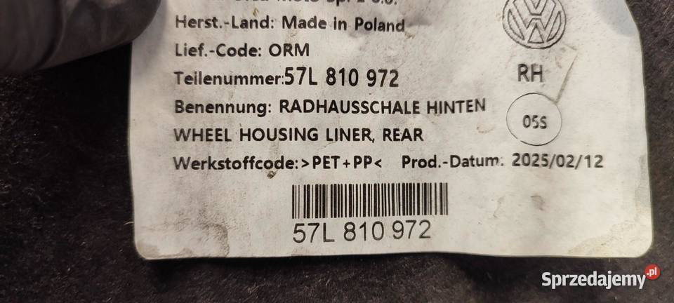VW TAYRON NADKOLE PRAWY TYŁ 57L810972 dolnośląskie