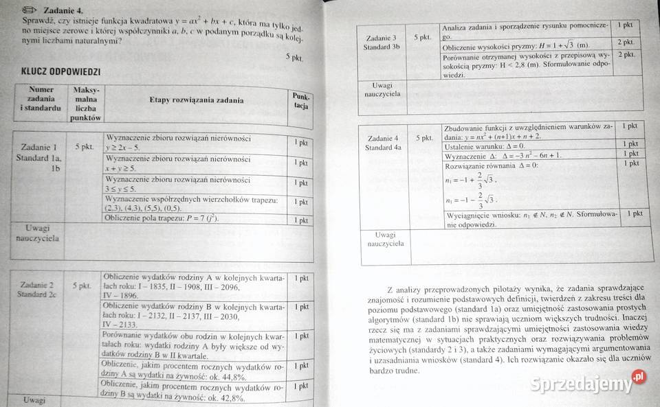 Matematyka Matura 2002 Iwona KruszewskaStoły Chełm
