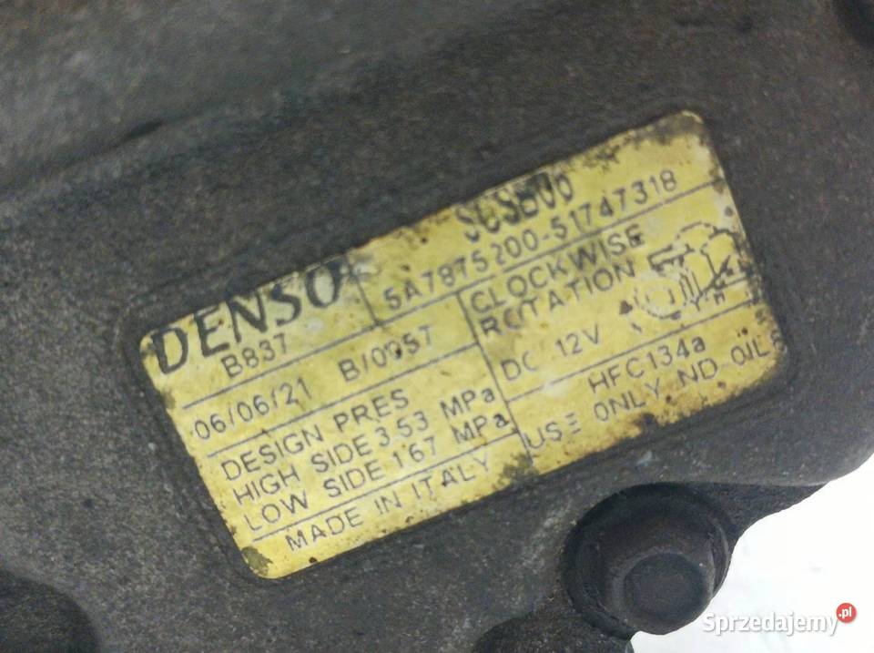 SPRĘŻARKA KLIMATYZACJI 51747318 14 Fiat Albea I Rok produkcji 2006