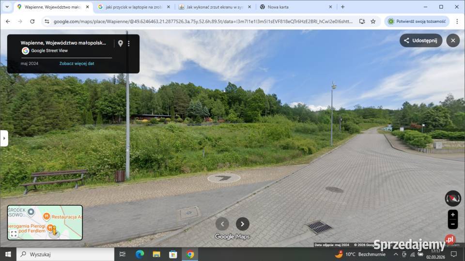 Sprzedam działkę budowlaną w ścisłym centrum Wapienne