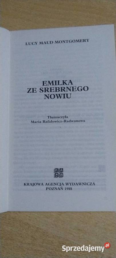 Emilia ze srebrnego Nowiu Lucy Maud Montgomety ISBN 8303024655 lubelskie Lublin