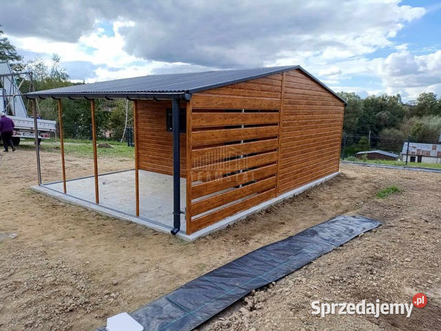 Garaż blaszany 5x6m wiata 4m Brama uchylna drzwi dolnośląskie Jelenia Góra sprzedam