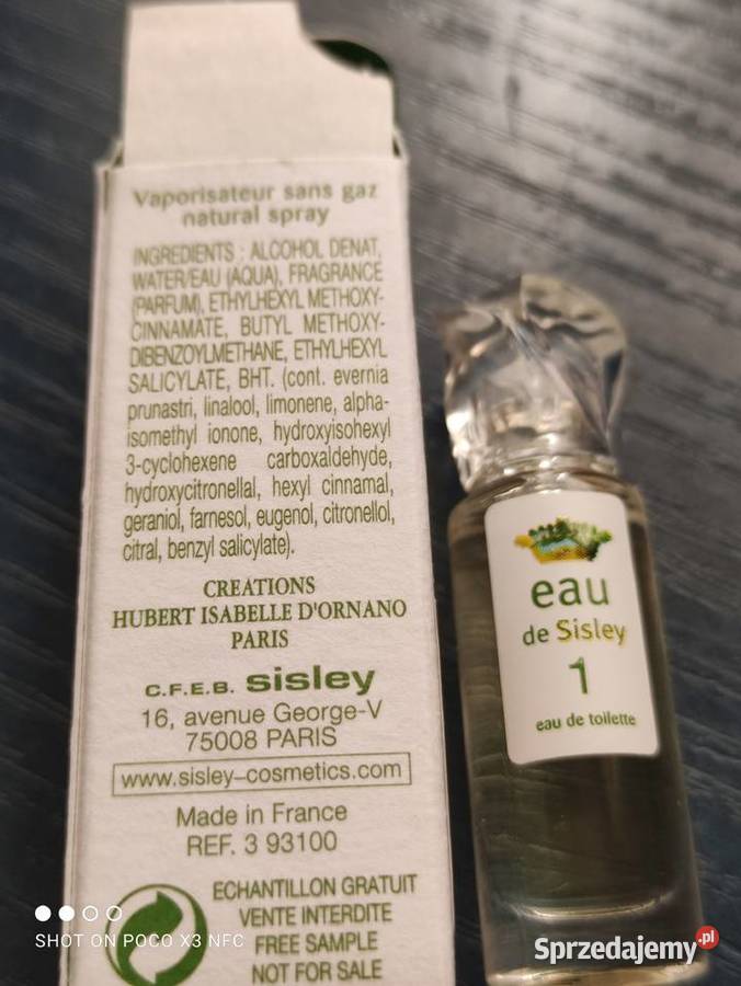 Perfumy Sisley eau Sisley 1 eau de toilette 2ml Piaseczno