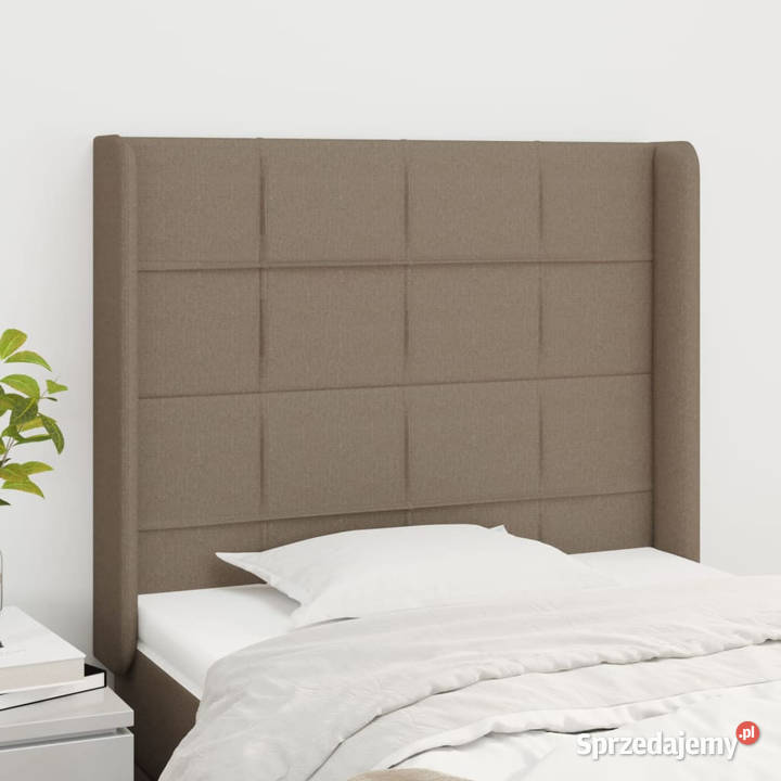 Zagłówek uszak taupe 103x16x118128 tkanina Warszawa
