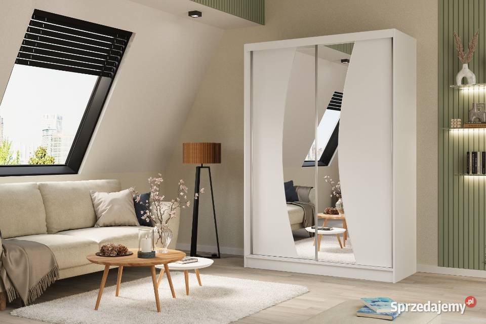 NOWA tania szafa 150 6 kolorów LUSTRO