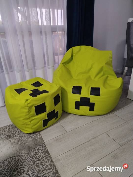 Pufa Fotel limonka XXL buźka Minecraft z Miłomłyn