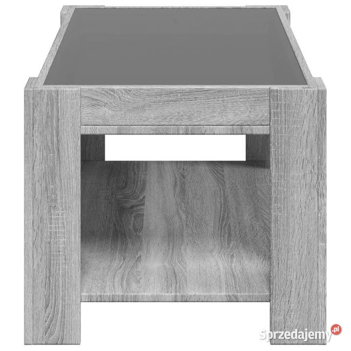 Stolik kawowy z LED szary dąb sonoma 93x53x45 Warszawa