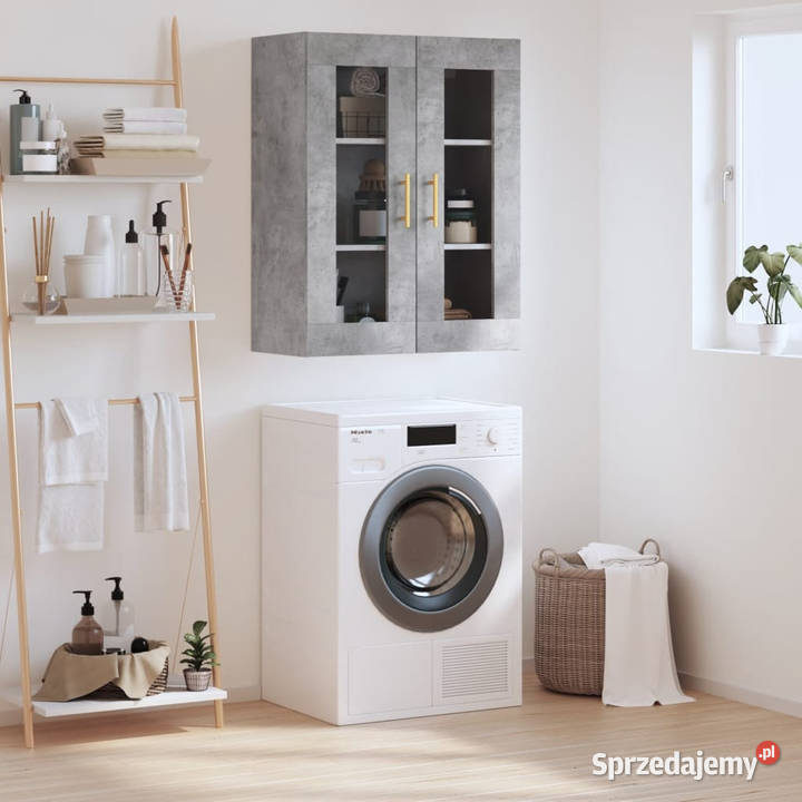 Szafka wisząca szarość betonu 695x34x90 WM828472 Warszawa sprzedam