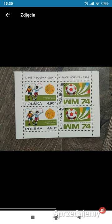Blok mistrzostwa świata w piłce nożnej 1974 dolnośląskie Bolesławiec