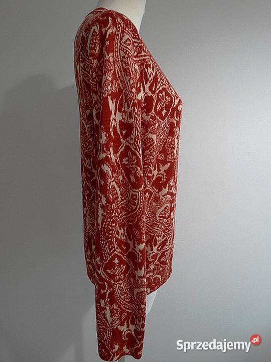 Sweter Kardigan Wełniany 100 Włoska Wełna Merino kolorowy Swetry i golfy podlaskie Łomża