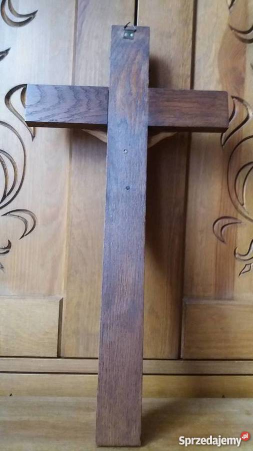 Rzeźba w drewnie krzyż drewniany dewocjonalia Lubień