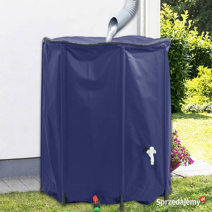 Zbiornik na wodę z kranikiem składany 1250 L PVC