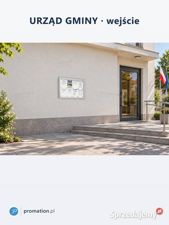Gablota zewnętrzna zamykana 8A4 do urzędu gminy Sklep podkarpackie sprzedam