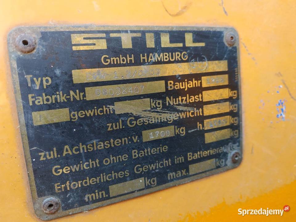 Wózek Akumulatorowy platformowy Still Still Laryszów