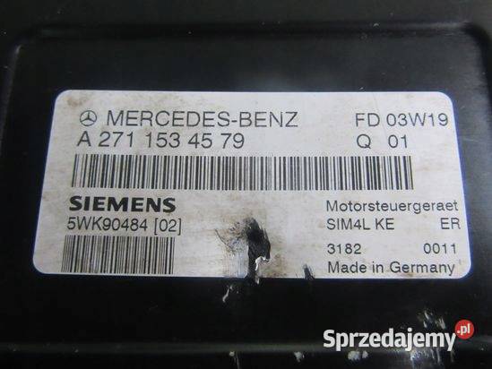 Mercedes W203 18 kompressor KOMPUTER A2711534579 osobowe Motoryzacja lubelskie Chełm