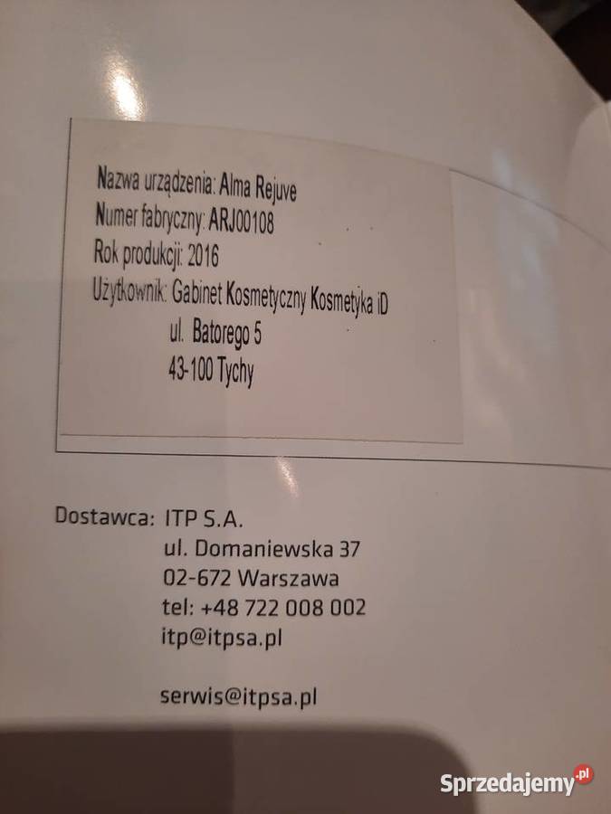 Laser Alma Beauty Rejuve Baby Tychy