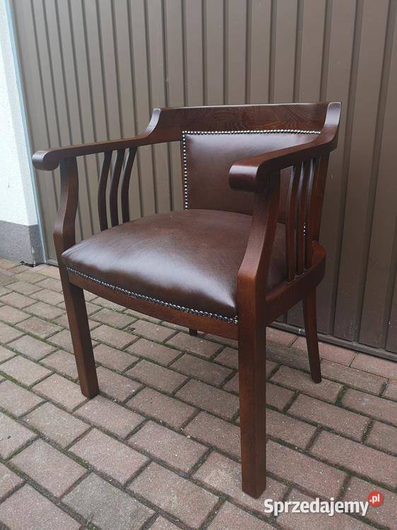 Stary Fotel Krzesło Dębowe Gabinetowe Antyk wielkopolskie Swarzędz sprzedam