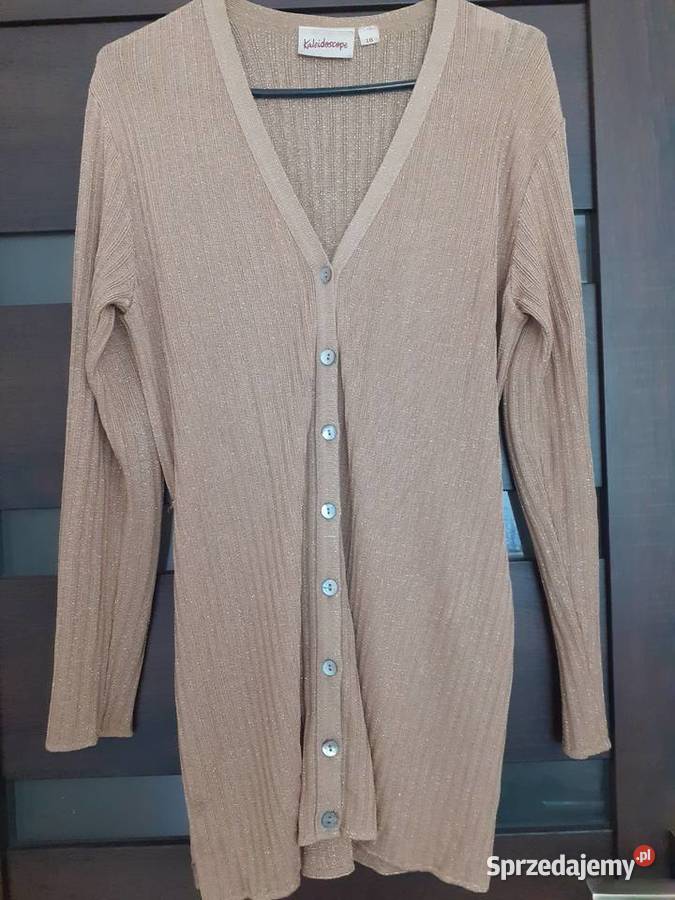 sweter złoty rozpinany długi L Rozpinane  Gdańsk