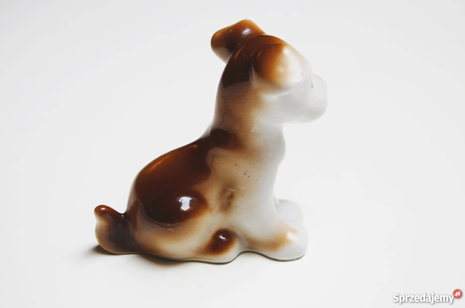 Piesek pies porcelana Połonne Wołyń figurka lubelskie